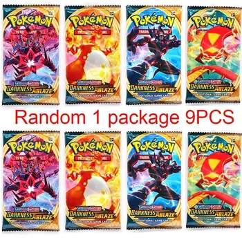 9PCS Pokemon Kortas Sun & Moon GX Komanda Pokemons Korteles, Žaislus Vaikams Nepertraukiamas Obligacijų Vieningą Protus Evoliucija Booster Box - 