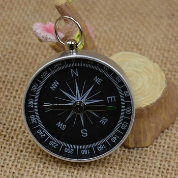 Lauko Mini Pocket kompasas jungiklis lengvas aliuminio kompasas Key Chain metalo Dovana Kempingas kompasas Pėsčiųjų Priedai - 