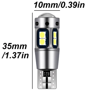4PCS Nauja T10 W5W Super Šviesus Aukštos Kokybės LED Pleišto Stovėjimo Lemputės Automobilių Dome Skaitymo Lempos WY5W 168 501 2825 Auto Pasukti Šoninis apšvietimas - 