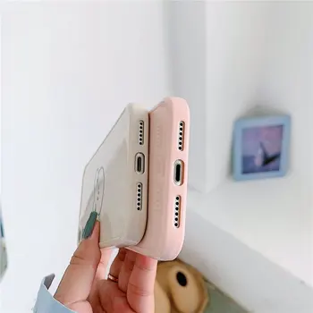 Paprasta Kiaulių Modelio Telefono dėklas Skirtas iPhone 12 11Pro Max X XR XS 7 8 Plius vaizdo Kameros Apsaugos SE2020 Linija Gyvūnų Minkštas Silikoninis Dangtelis - 