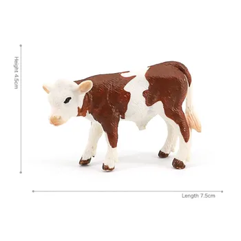 Ūkio naminių Paukščių Mielas Modeliavimas Mini Pienas, Karvės Galvijų Bulių Blauzdos Pvc Plastiko Gyvūnų Modelio Žaislinių figūrėlių, Dekoro Dovana Vaikams - 