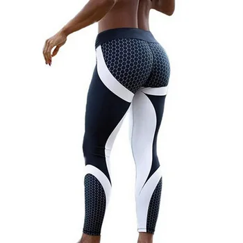 Naujas Tinklinio Modelio Spausdinimo Antblauzdžiai Fitneso Antblauzdžiai Moterims, Sporto Treniruotės Leggins Elastinės Kelnės Slim Juoda Balta Kelnės - 