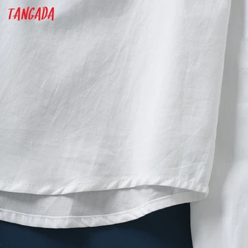 Tangada Moterų Retro Siuvinėjimo Romantišką Baltos Medvilnės Palaidinė Marškinėliai ilgomis Rankovėmis 2021 Elegantiškos Moteriškos Marškinėliai Topai 4T10 - 