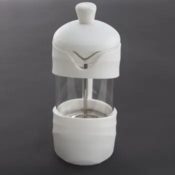 Mini Baltas prancūzijos Spauda Kavos Žolelių Arbatos virimo aparatas už 350ml boro silikatinio Stiklo, Patvarus Nerūdijančio Plieno Sutirštės Atsparus Karščiui - 
