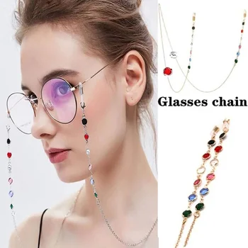 Mados akiniai nuo saulės moterų grandinės tepimo metalinių lynų atsitiktinis pearl zawalcowany akiniai, grandinės akinius moterims - 