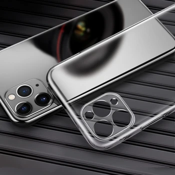 Ultra Plonas Skaidrus, Telefono dėklas Skirtas IPhone 12 Mini Pro 11 Max XR X XS Max 7 8 Plius 6 6S SE2 Kameros Apsaugos atsparus smūgiams Dangtis - 