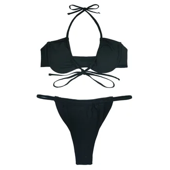 Micro Bikini 2 Gabalas Rinkinių, Moteriški Maudymosi Kostiumėlį Strappy Maudymosi Kostiumai Seksualus Maudymosi Kostiumą, Brazilijos Biquini Įžūlus Maudymosi Kostiumėlį, Seksualus Mini Bikini - 