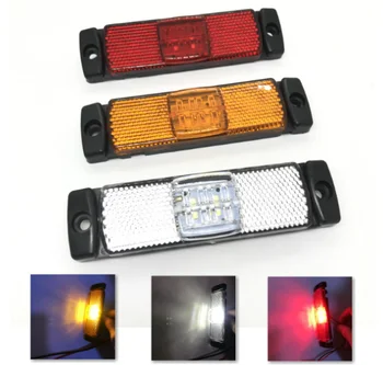 4 / 8 / 10 gabalas 4 LED gintaro šoninis apšvietimas priekabos sunkvežimių uodegos šviesos 10v-24v - 