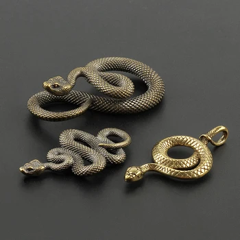 Įvairių Stilių Žalvario Gyvatė Raktų Žiedas Boa Key chain Lauko Priedai EDC Copper Gyvatė Automobilių Kabinti - 