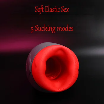 Smart Masturbator Blowjob Vibratorius 3 in 1 OLED Ekranas Suaugusiųjų Vyrų Penio Čiulpimo Šildymo Vibracija, Masturbacija, Oralinis Seksas Taurės Žaislai - 