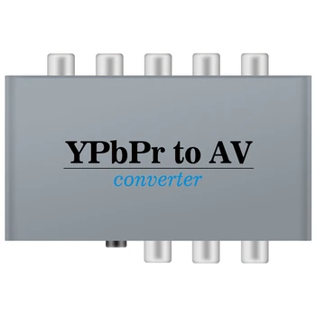 Komponento, AV Adapteris, YPbPr, kad AV Coverter + R/L, Komponentas 5RCA RGB į AV Konverteris Adapte DVD Stebėti - 