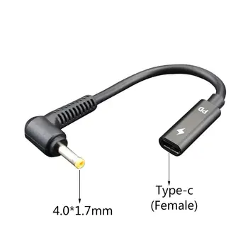USB 3.1 C Tipo Moterų DC 7.9*5.0 4.0*1.35 5.5*2.5 2.1 4.8*1.7 mm Male PD Galios - 