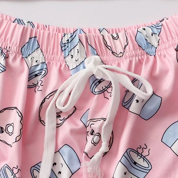 Plus Size Mielas Pižama su Šortai Vasarą Sleepwear Namų Drabužiai Kawaii Drabužius Pyjama 2 dalių Rinkinys Moterims Nightie Pijamas - 