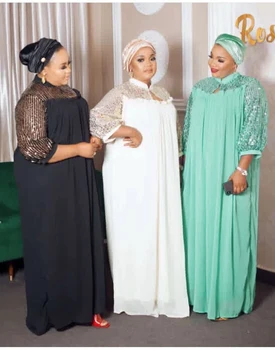 2020 m. Afrikos Maxi Suknelės Moterų Plius Dydis Afrikos Drabužių Baseino Riche Skraiste Boubou Afrikinio Aukštos Kokybės Afrikos Aprangos Komplektus - 