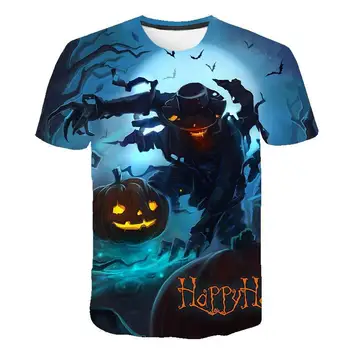 2020 m Happy Halloween Diena 3d Trumpas Rankovės Juokingi Marškinėliai Moliūgų Veido Marškinėliai Spausdinti Vyrų /Moterų Vasaros T Marškinėliai Topai Tee S -6xl - 