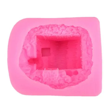 3D Chalet formos silikoninis minkštas saldainiai pelėsių tortas dekoravimo priemonė, saldainių, šokolado muilas pelėsių - 