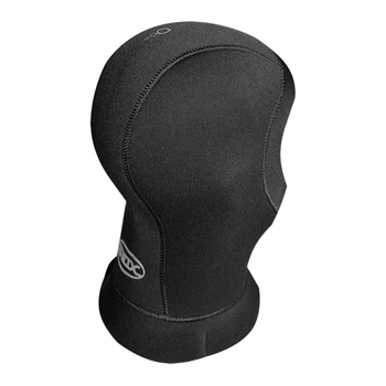 Vyrų, Moterų, 5mm Nardymo Gaubtu Pilno Veido Kaukė Vandens Sporto Šlapias Kostiumas Bžūp Hat, Black - 