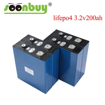 Naujos Lifepo4 3.2 v 200ah įkrovimo baterija (akumuliatorius 12V 200ah baterija Tinka Saulės Energijos ilgą gyvenimą 3500 Ciklų es ir jav TAX FREE - 