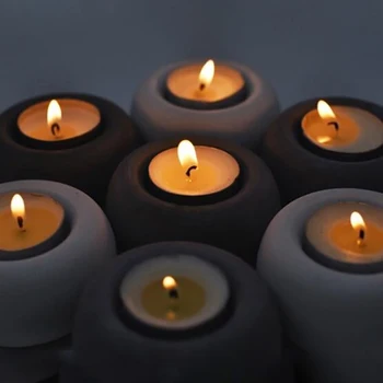 Raundas Silikono Formos Betono Žvakidė Formavimo Cemento Žvakių Laikiklis Sultingi Augalų Puodą Liejimo Formos Namų Dekoravimo Priemonė - 