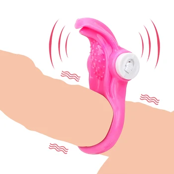 Sekso žaisliukai Vyrams Vibruojantys Penio Žiedai Klitorį Stimuliuoja Vibratoriai Gaidys Žiedas Vyrų Skaistybės Prietaiso Atidėti Ejakuliacija - 