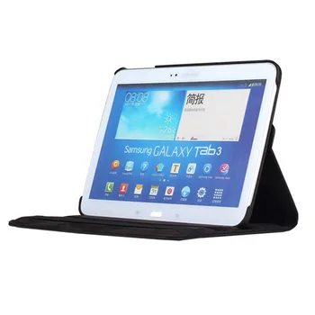 360 Laipsnių Besisukantis PU Odos Flip Cover Case For Samsung Galaxy Tab 4 10.1 SM-T530 T531 T535 10.1 colių Tablet Smart Stovo Dangtelis - 