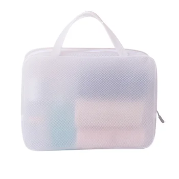 Korėjos kelionių saugojimo krepšys eva skaidrus vandeniui kosmetikos maišas pvc rankinėje šešiakampės vielos tinklo, tualetinių reikmenų krepšys ZD - 