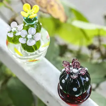 Dirbtinis Kūrybos Namų Puošybai Stiklo Kaktusas Darbalaukio Ornamentu Mikro Kraštovaizdžio Mini Amatų Miniatiūros Figūrėlės - 