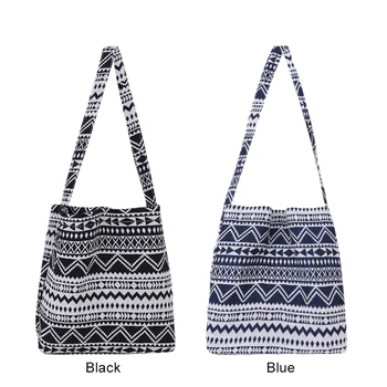 Naujas Moterų Etninės Stiliaus Drugelis Spausdinimo Drobės Peties Shopper Bag Atsitiktinis Vasaros Paplūdimio Didelės Talpos Nešti Piniginės ir Rankinės - 