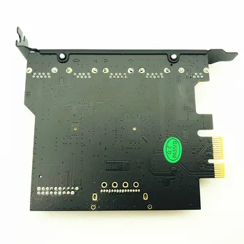 Super Greitis PCI-E, USB 3.0 19-Pin 5 Port PCI Express Plėtimosi Kortelės Adapteris SATA Jungtis 15Pin Tvarkyklės CD Desktop PC - 