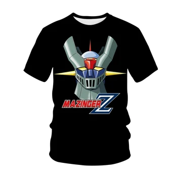 Anime Filmo Robotas Mazinger Z 3D Print T-Shirt Gatvės Drabužiai Vyrams Womenl Mados Marškinėliai Berniukui, Mergina Viršūnes Vaikų Marškinėliai Drabužių - 
