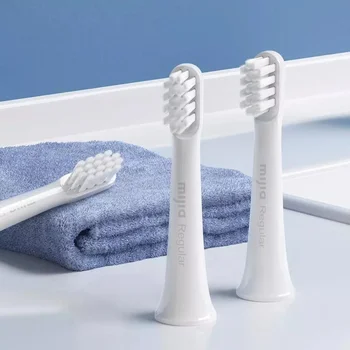 3 PcsToothbrush Vadovo Pakeitimo Xiaomi Mijia T100 Sonic Elektros dantų šepetėlį Vandeniui Guma Sveikatos Pakeitimo Dantų šepetukas - 