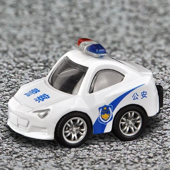 1PCS/Set Mini Lydinio Diecast Modelis Traukti Atgal, Automobilio Inercinių Tūptinės Miestų Inžinerijos Fire Truck Policijos, Greitosios pagalbos Automobilis Vaikas Žaislas Berniukui Dovana - 