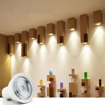NAUJAS led RGB GU10 dėmesio SMD šviesos srautą galima reguliuoti su nuotolinio valdymo pultelis 5W 7W LED GU10 lemputė šviesos pakeisti 55w/65w/85w Halogeninės lempos - 