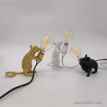 Kūrybos Pelės Animacinių filmų Dervos Naktį Šviesos Vaikų, Miegamojo Lovos Naktį Lempos Kūdikių Namų Patalpų Dekoro LED Lemputė tualetinius Šviesos - 