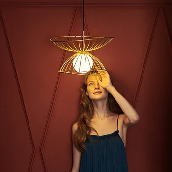 Meno Dekoro pakabos vertigo šviesos Diningroom Restoranas Virtuvės šiaudų lempa E27 Lemputės Hat, Black lampe blizgesio šiaurės pakabukas šviesos - 