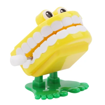 Kūrybos Juokinga Chattering Šokinėja Dantų Prisukamas Žaislas didmeninė pavasario Plastikiniai Žaislai, Šokinėti Dantų Grandinės Vaikams Pavasario Žaislas - 