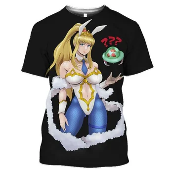 Anime METROID 3D Spausdinimo Juokinga Marškinėlius Vyrų Samus Aran Sexy Mergina Mados T-shirt Žaidimas Atsitiktinis Vaikas Harajuku Tee Marškinėliai Homme Marškinėliai - 