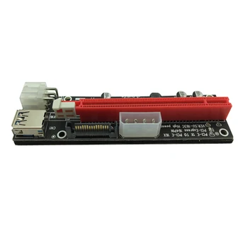 Juoda Lenta 60cm PCI-E PCI Express Extender Riser Card 1x iki 16x USB 3.0 SATA 4Pin 6Pin IDE Molex Maitinimo Kasybos Bitcion Miner - 
