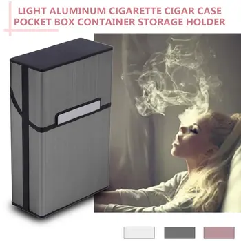 Rūkymo Reikmenys Vyrų Lady Dovana Cigarečių Saugojimo Konteinerių Atveju Aliuminio Lydinio Tabako Savininko Kišenėje Lauke Magnetinio Mygtuką - 