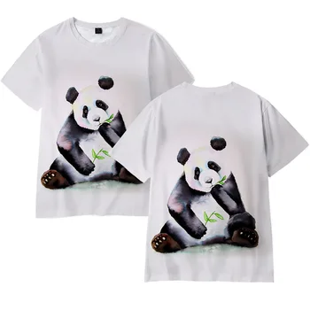 Naujos Panda 3D Print T-Shirts Mielas Gyvūnų Streetwear Vyrai Moterys Mados Negabaritinių Marškinėliai Harajuku Vaikai Tees Viršūnes Berniukas Mergina Drabužių - 