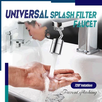 Universalus Splash Filtras Maišytuvas Pasukti Vandens Išleidimo 720° Vonios Aksesuarai Universalus Baseino Pailginti Extender - 