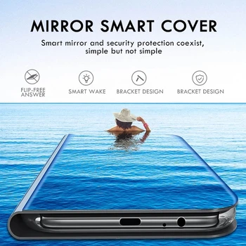 Luxury Smart Veidrodis, Flip Case For Xiaomi Redmi Pastaba 9s 9 8 8T 7 6 Pro 6A 7A 9A K30 K20 Mi 9T 10 Pastaba Lite CC9 POCO X3 NFC Dangtis - 