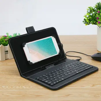 Nešiojamų Tipas-C Laidinio Žaidimų Klaviatūra, Pelė Combo Komplektas su Oda Padengti Keybord Gamer Kompiuteris Komplektas - 