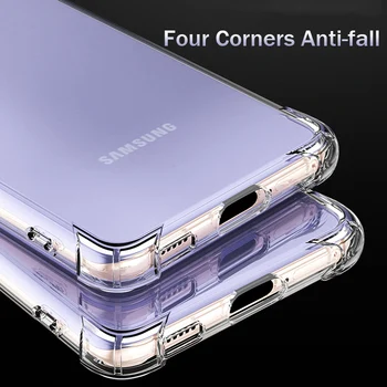 Atsparus Smūgiams Telefono Dėklas Samsung Galaxy A50 A51 A70 A71 A21s A30 S8 S9 S10 S10e S20 S21 Plius S21 Ultra Silikono Atveju Galinį Dangtelį - 