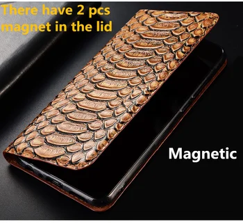 Python Grūdų Natūralios Odos Magnetinio Telefono Dangtelį Kortelės Turėtojui, Byloje Dėl 