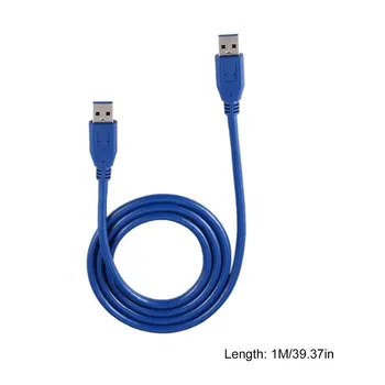 Nešiojamų 3FT/1M Super Greitis USB 3.0 Type a Male Tipo Vyras, M/M M2M Mėlyna Kieta ilgiklis Laido Viela Kompiuterių Priedai - 