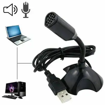 Mini USB Studija Kalbėjimo Mikrofonas Reguliuojamas Nešiojamas Stovas Mic Kompiuterio Mikrofonas Nešiojamasis Kompiuteris Su Įrašymas Mikrofonas - 