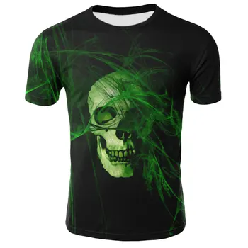 2021 nauja, vyriški T-shirt 3D spausdinimo modelis multi-stiliaus siaubo kaukolė 3D stiliaus vyrų, moterų ir vaikų marškinėliai visu dydžiu - 