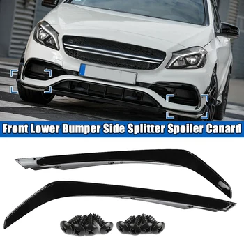 Apatinis priekinis Bamperis Pusėje Splitter Spoileris Canard Mercedes Benz W176 A-Klasės A180 A200 A220 A250 A45 AMG 2016-2018 - 