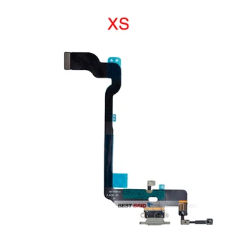 USB Mic Uosto Įkroviklio Jungtį Įkraunama Flex Cable For iPhone 7 8 Plus Xs Max X XR 5C Įkrovimo Dokas Flex - 